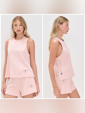 adidas by Stella McCartneyTank Pink Size Small, Side Slits Racer Back